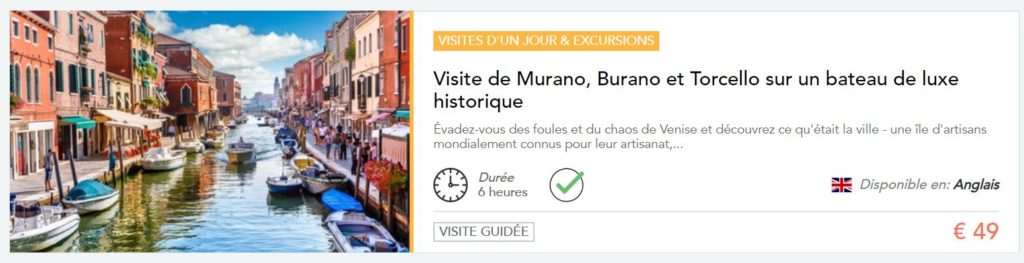 Visite de Murano, Burano et Torcello sur un bateau de luxe historique