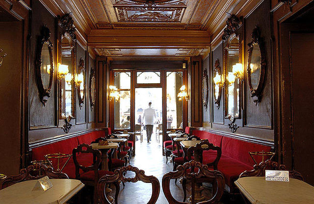 Cafe Florian Venise Salle des hommes célèbres