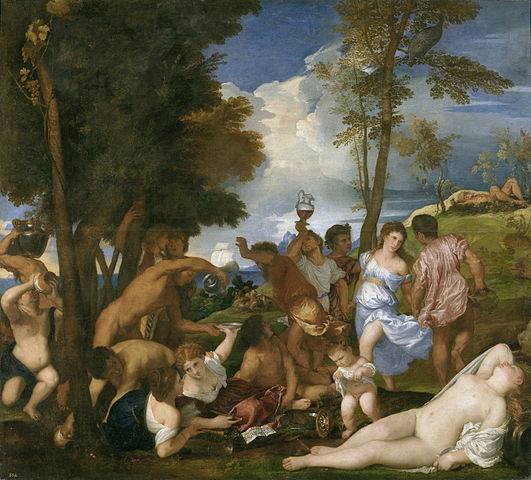 Titien La Bacchanale des Andriens 1518-1519