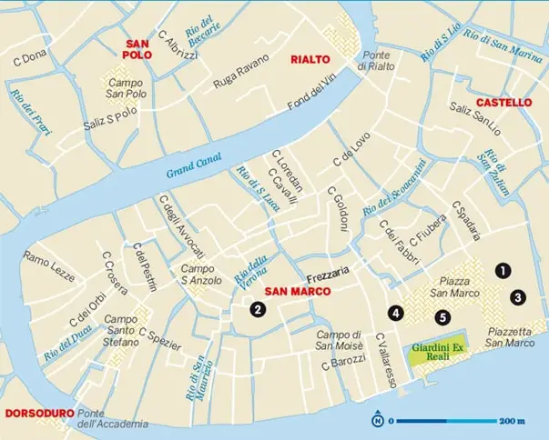 Carte du quartier San Marco Venise