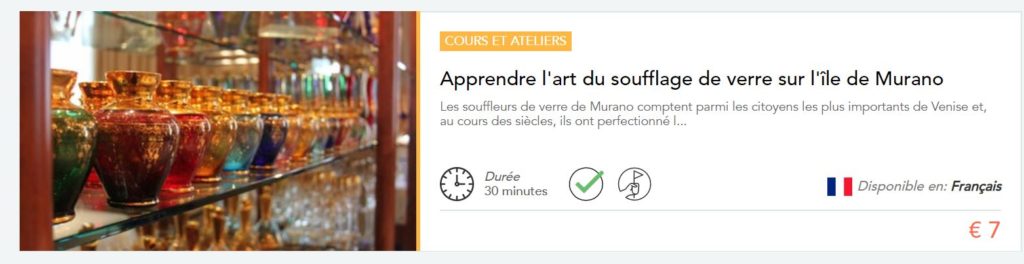 Apprendre l'art du soufflage de verre sur l'île de Murano